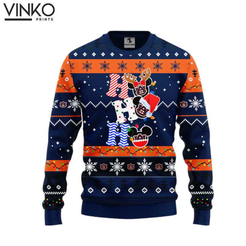 Auburn Tigers Hohoho Mickey Ugly Christmas Sweater