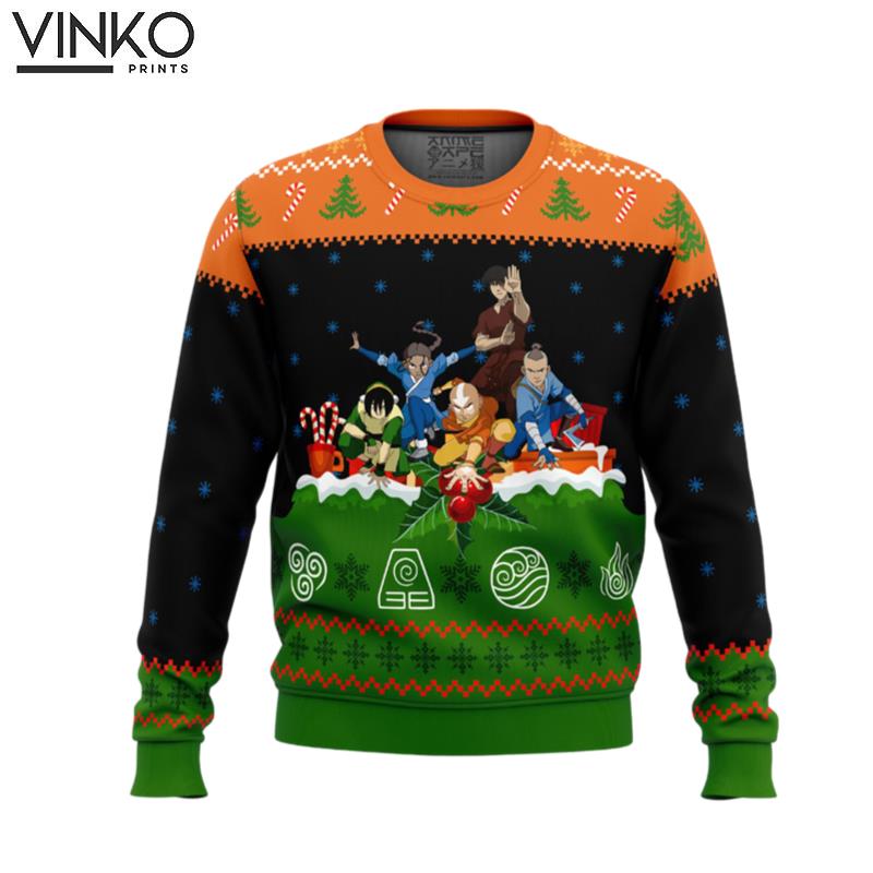 Avatar the Last Airbender On the Chimney Top Ugly Christmas Sweater