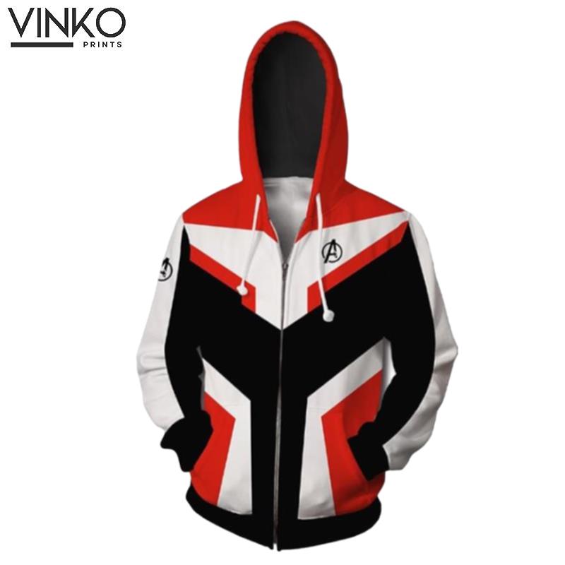 Avengers 4 Endgame Quantum Battle Suit Red Red Hoodie