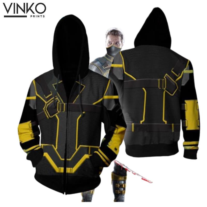 Avengers 4 Endgame Quantum Battlegown Hawkeye Cosplay Anime Hoodie