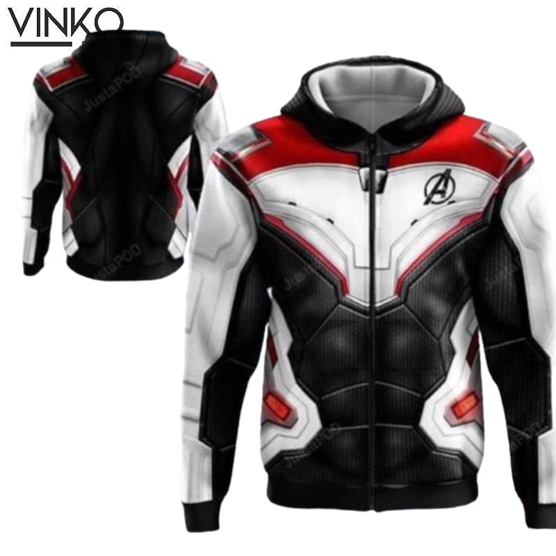 Avengers 4 Endgame Quantum Realm Advanced Tech Cosplay Costumes Hoodie