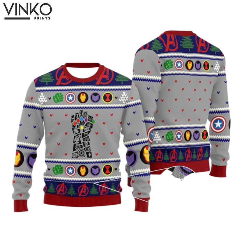 Avengers Gauntlet Thanos Infinity Gauntlet Ugly Christmas Sweater