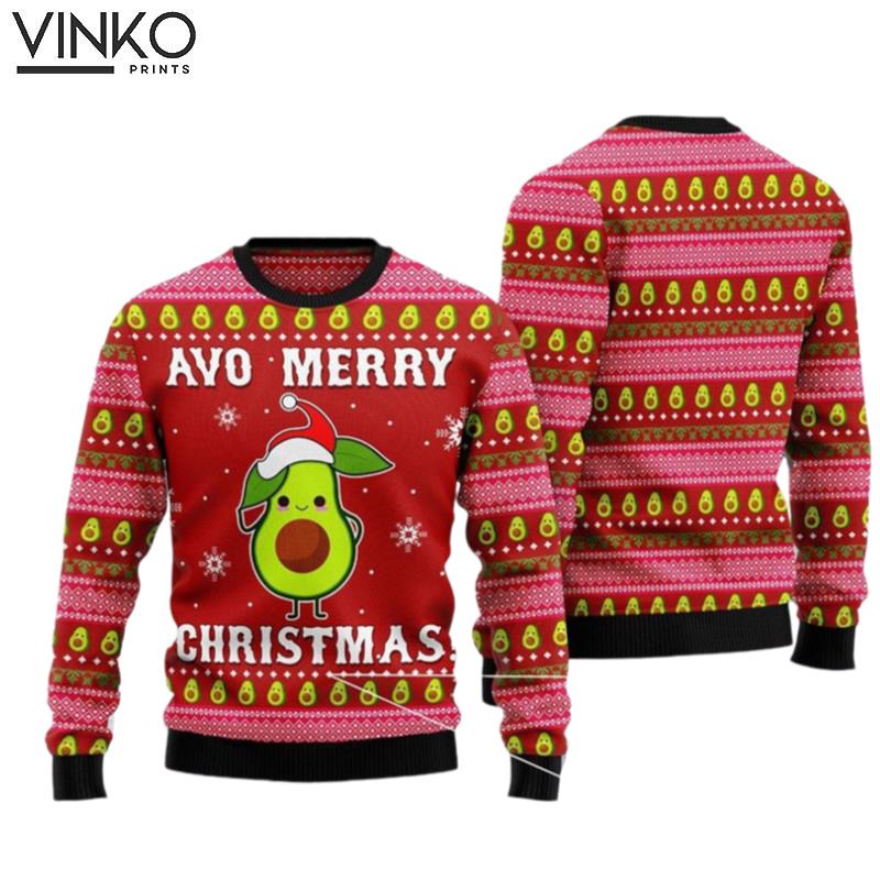 Avo Merry Christmas Christmas 3D Christmas Ugly Christmas Sweater