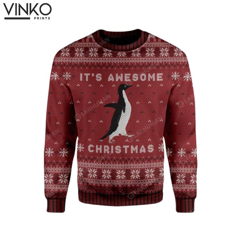 Awesome Penguin Custom Ugly Christmas Sweater