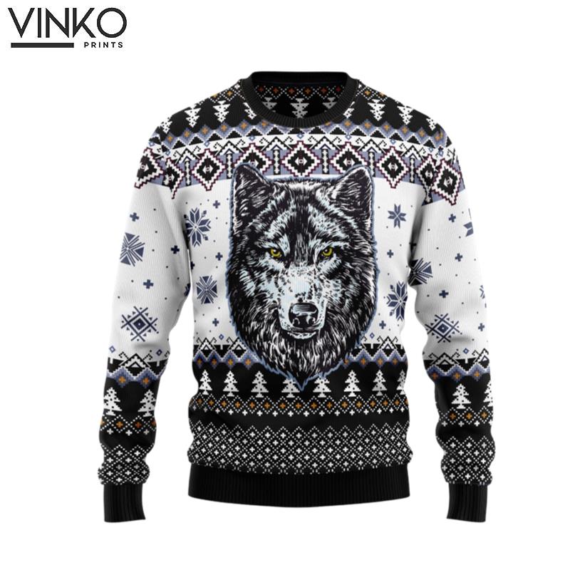 Awesome Wolf For Men And Women Ugly Christmas Sweater