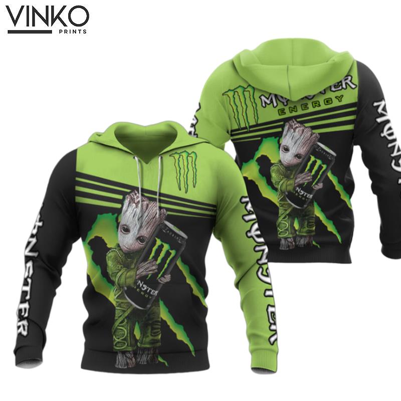 Baby Groot Monster Energy Drinks Hoodie