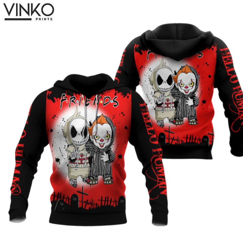 Baby Pennywise And Jack Skellington Women Hoodie