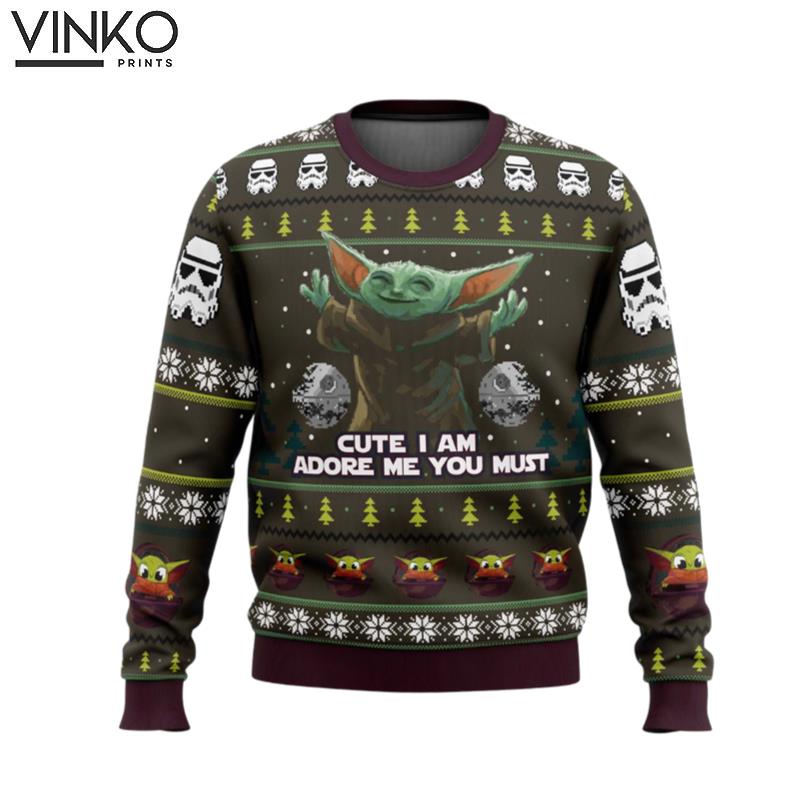 Baby Yoda Cute Mandalorion Star Wars Ugly Christmas Sweater