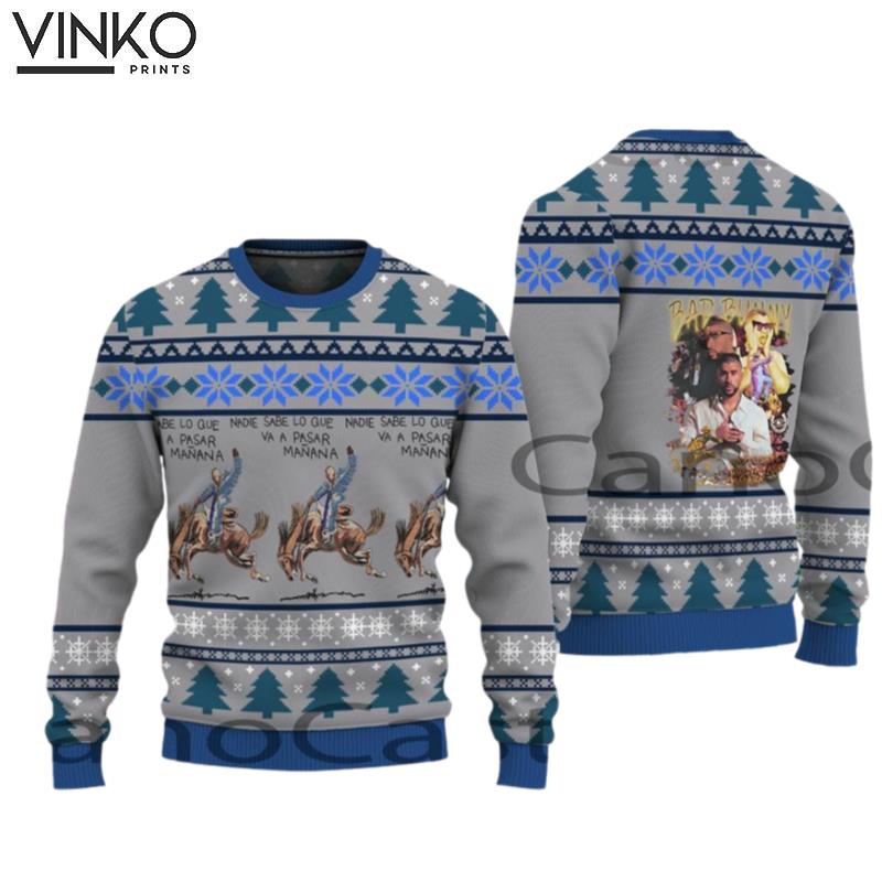 Bad Bunny Nobody Knows What Will Happen Tomorrow Bad Bunny Ugly Christmas Sweater