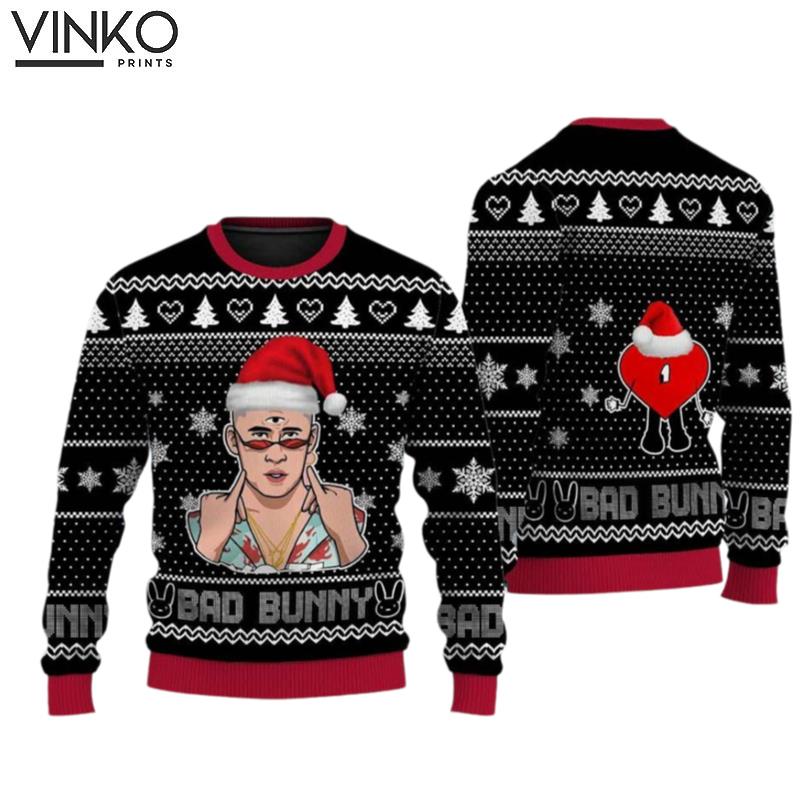 Bad Bunny Un Halloween sin Ti Funny Bad Bunny 2022 Christmas 2022 Ugly Christmas Sweater