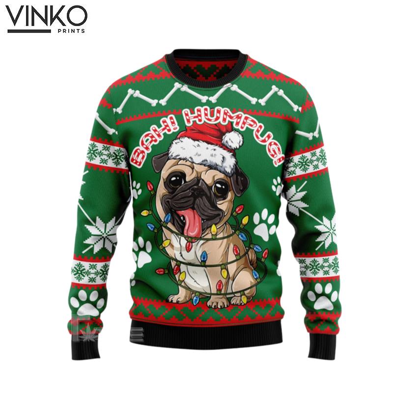 Bah Hump Pug Ugly Christmas Sweater