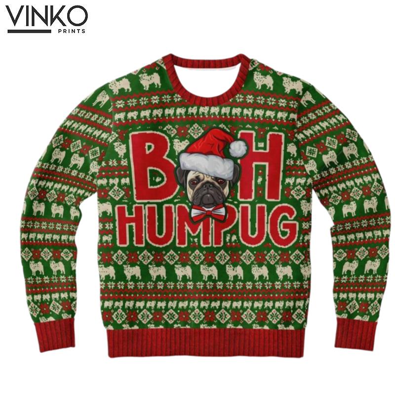 Bah Humpug Gift for Pug Lovers Ugly Christmas Sweater