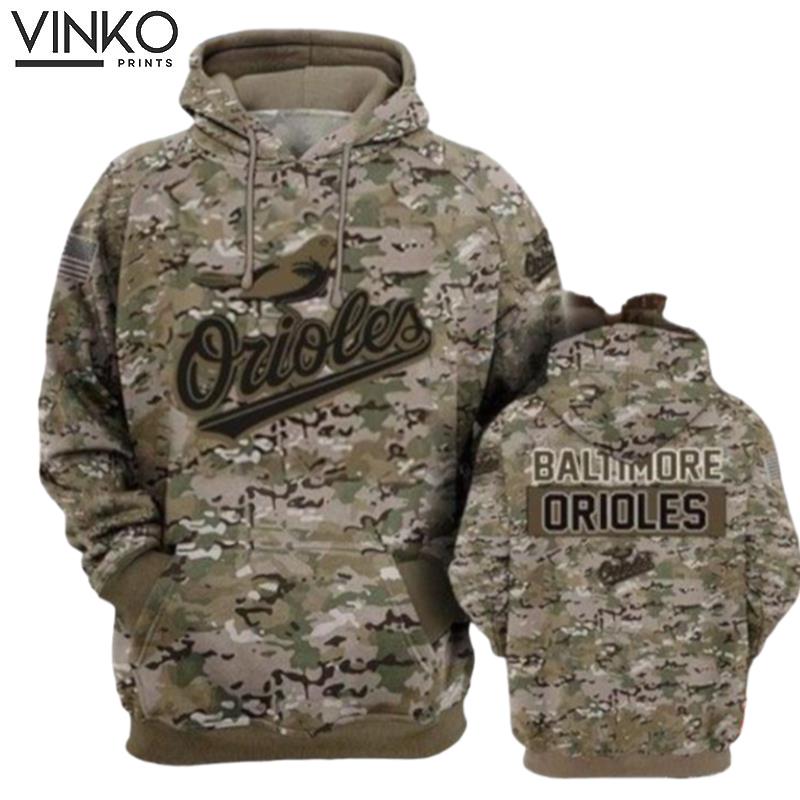 Baltimore Orioles Camouflage Veteran Hoodie