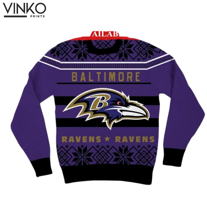 Baltimore Ravens Football Ugly Christmas Sweater