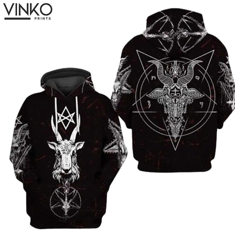 Baphomet Goat Head Satanic Hoodie