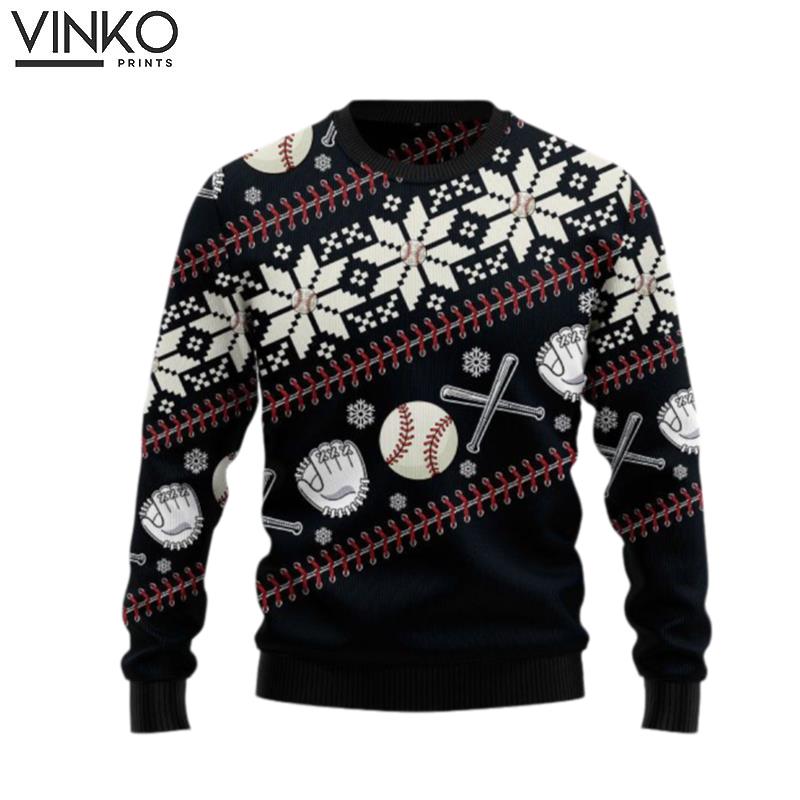 Baseball Christmas T810 Ugly Christmas Sweater