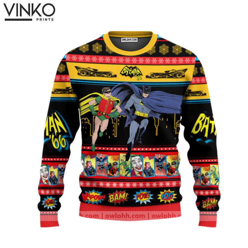 Batman 1966 Tv Series Ugly Christmas Sweater