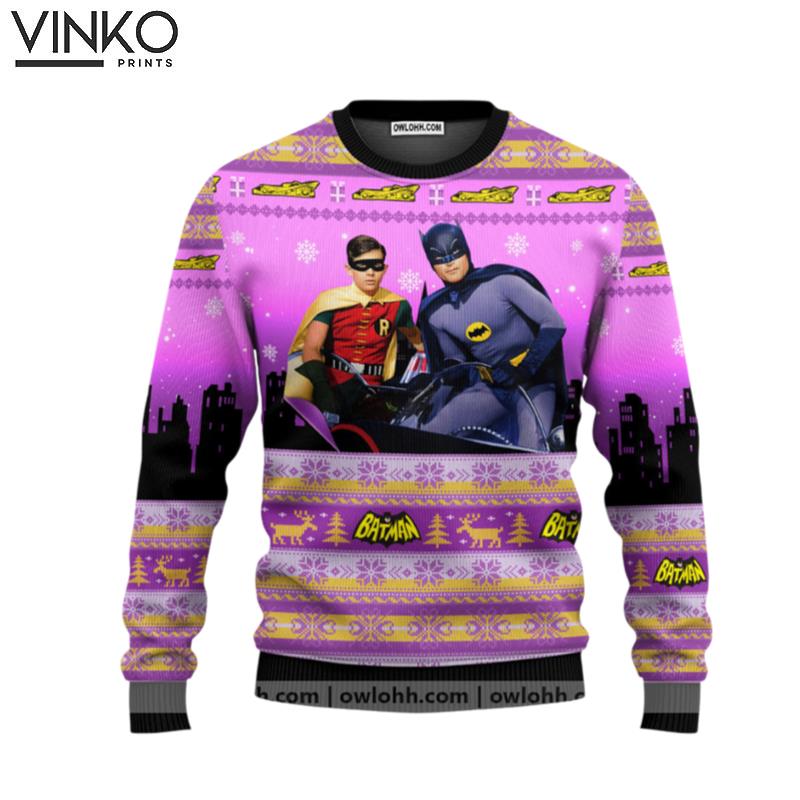 Batman And Robin Ugly Christmas Sweater