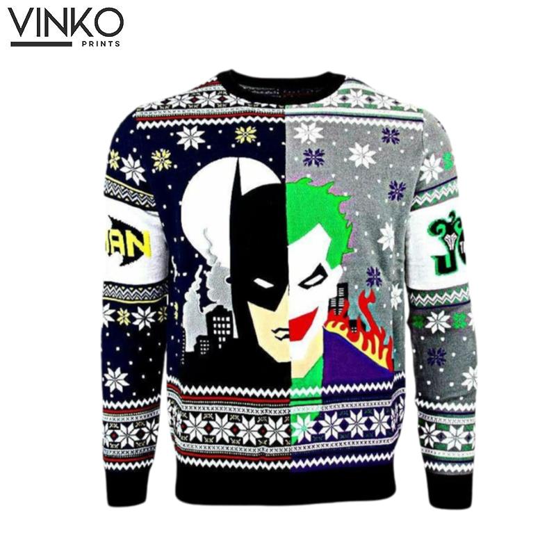 Batman vs Joker Ugly Christmas Sweater