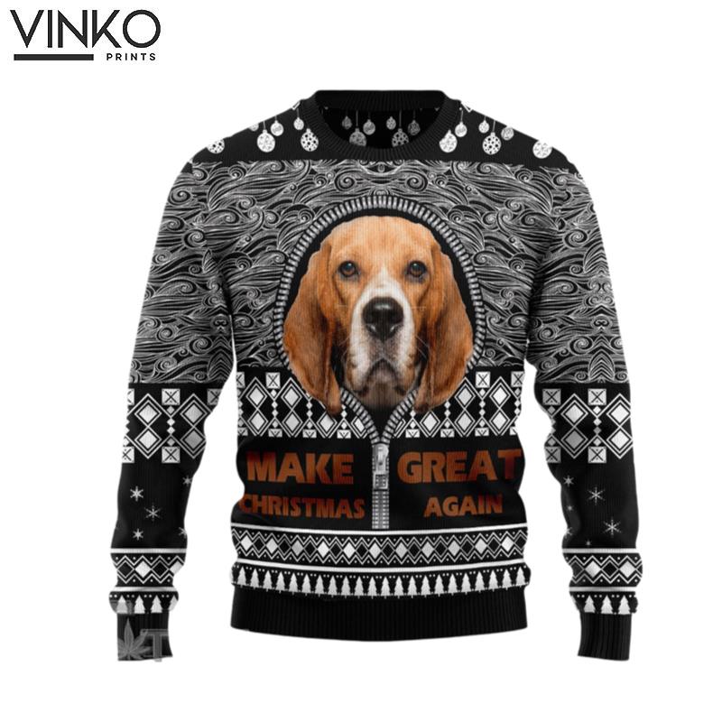 Beagle Make Christmas Great Again Ugly Christmas Sweater