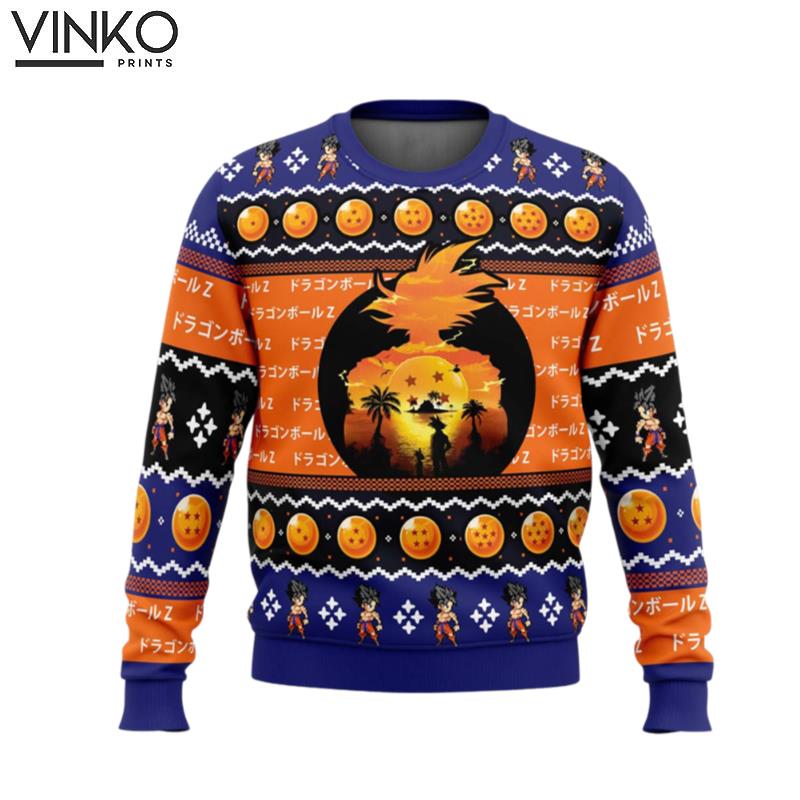 Beautiful Sunset Dragon Ball Z Ugly Christmas Sweater