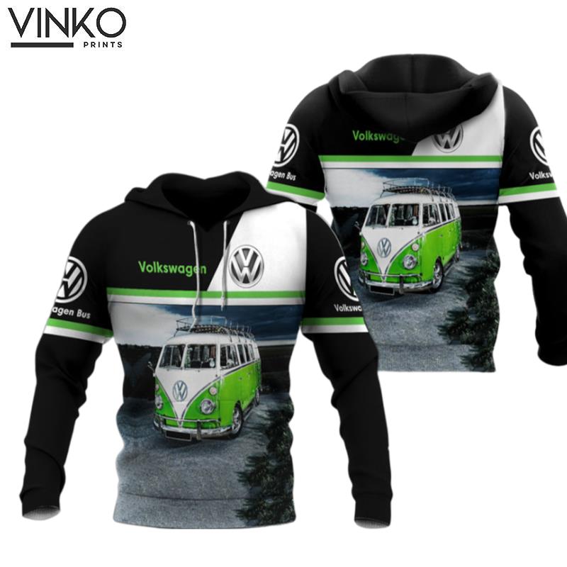 Beautiful Vw Bus Green Pullover And Pered Hoodie