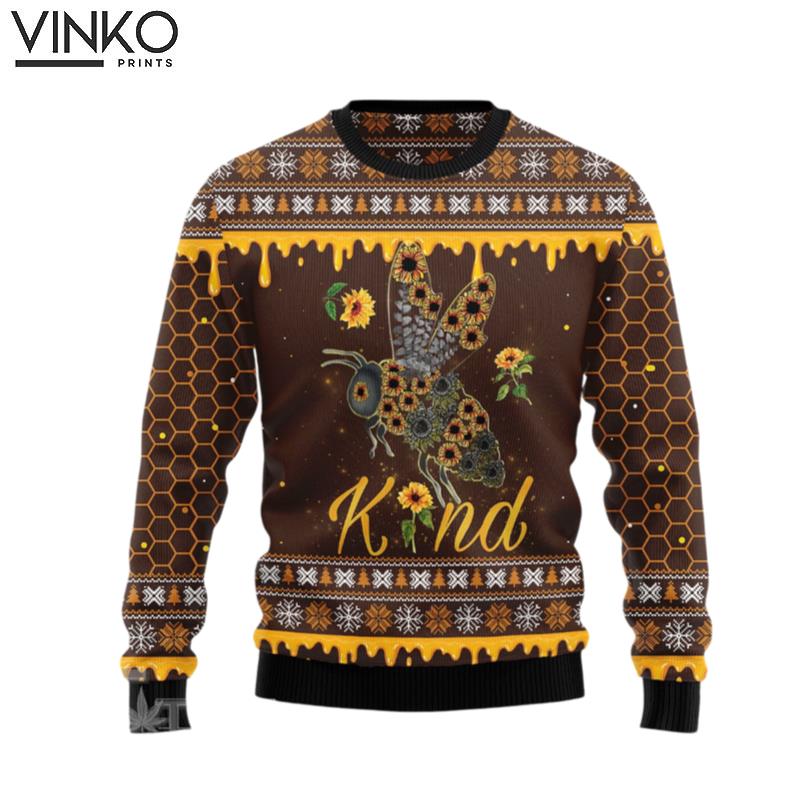 Bee Kind Sunflower Ugly Christmas Sweater