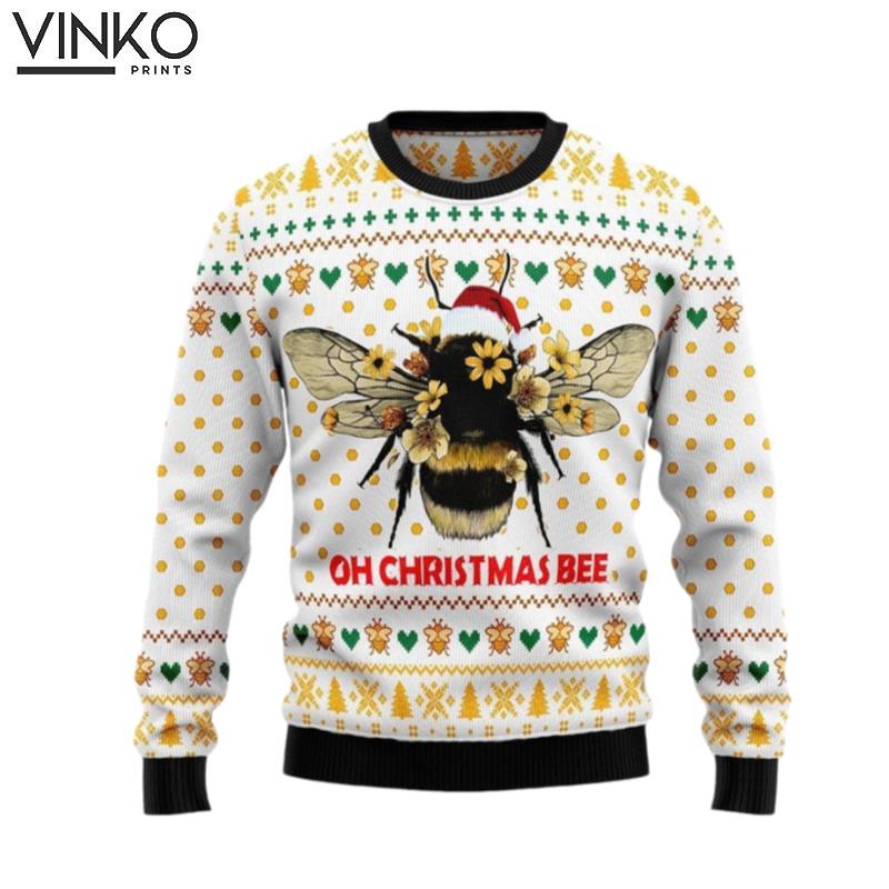 Bee Merry Christmas Gift Adult Ugly Christmas Sweater