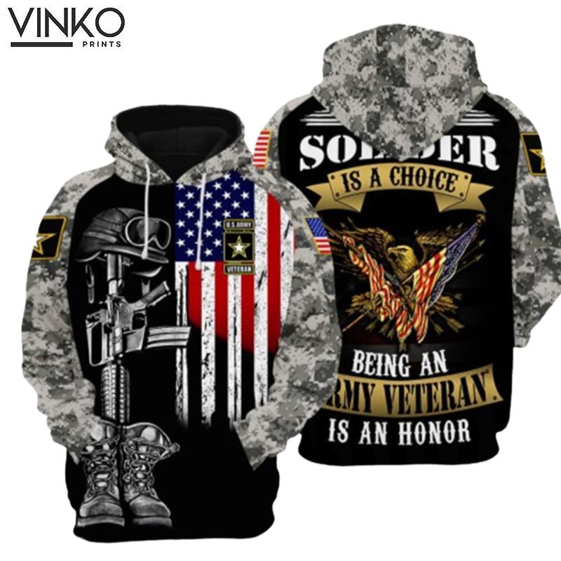 Being An Army Veteran Is An Honor Us Army Hoodie