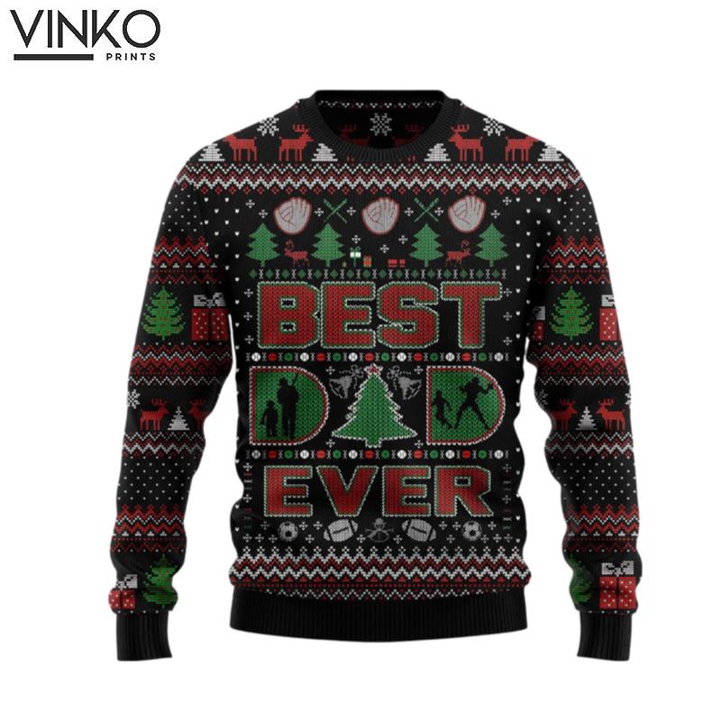 Best Dad Ever HT100206 Ugly Christmas Sweater