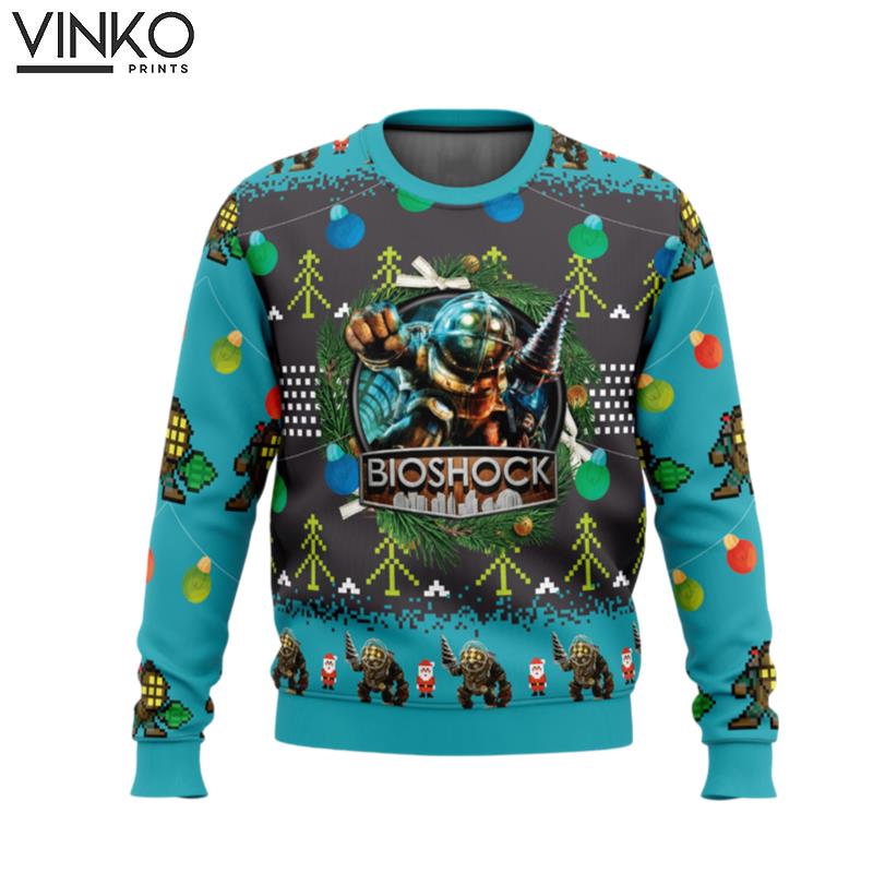 Big Daddy Bioshock v2 Ugly Christmas Sweater