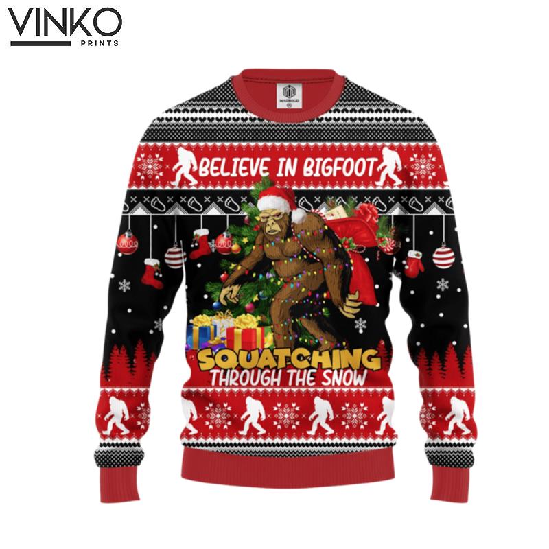 Bigfoot Amazing Gift Idea Thanksgiving Gift Ugly Christmas Sweater