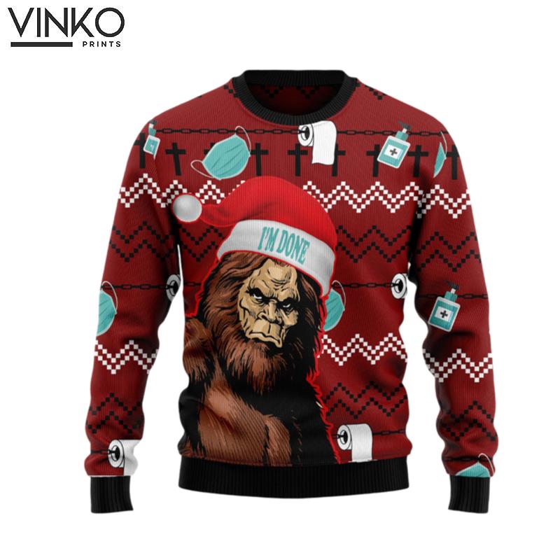 Bigfoot Done D1011 Ugly Christmas Sweater