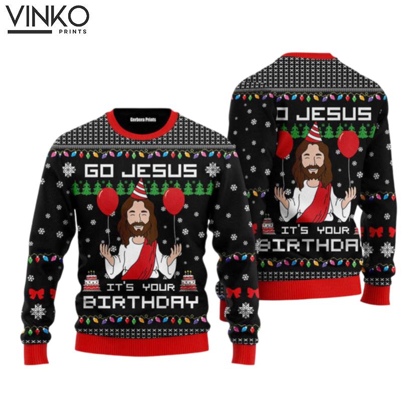 Birthday Jesus For Christmas Day Ugly Christmas Sweater