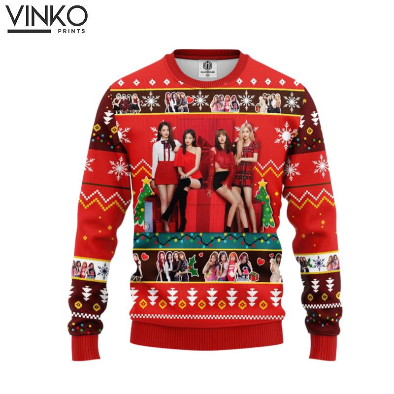 Black Pink Music Band Merry Xmas Gift 323 Ugly Christmas Sweater