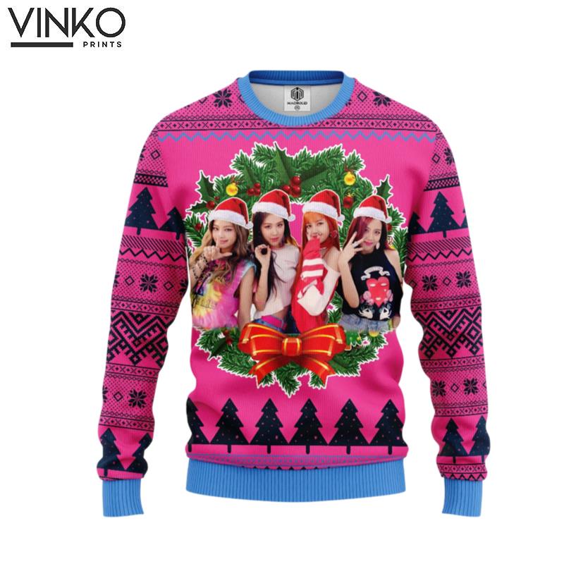 Black Pink Music Band Merry Xmas Gift 327 Ugly Christmas Sweater