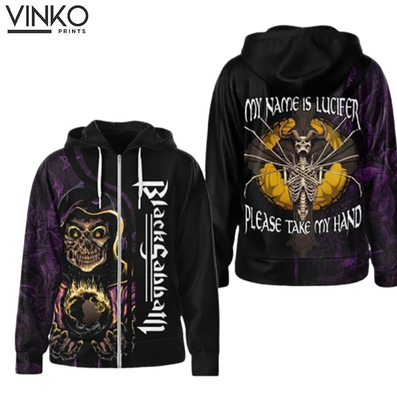 Black Sabbath My Name Is Lucifer Please Take My Hand Hoodie