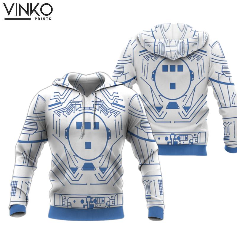 Blue Circuit Tron Hoodie