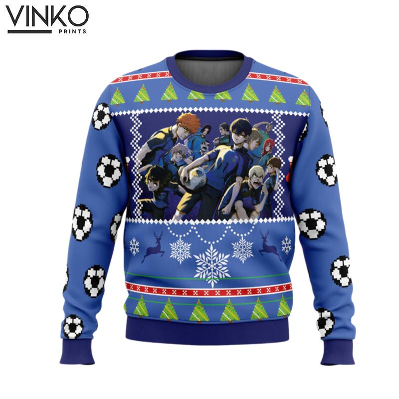 Blue Lock Ugly Christmas Sweater