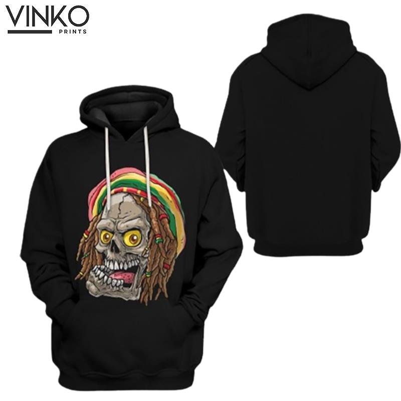 Bob Marley Skull Hoodie