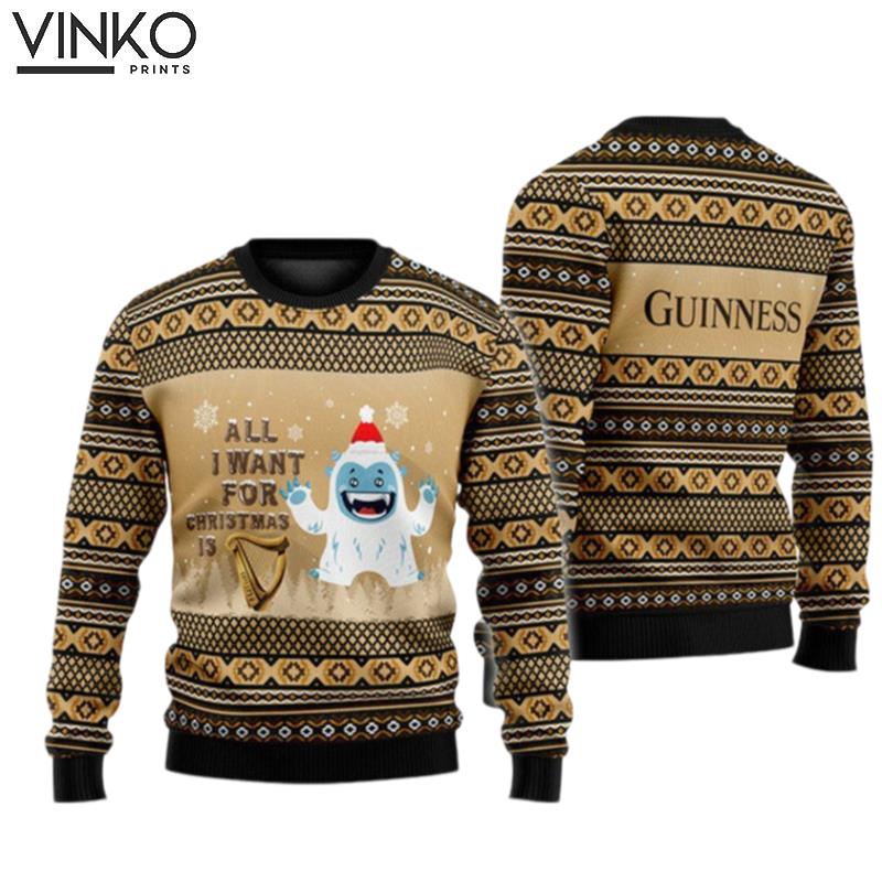 Boho Stripes Guinness Beer Ugly Christmas Sweater