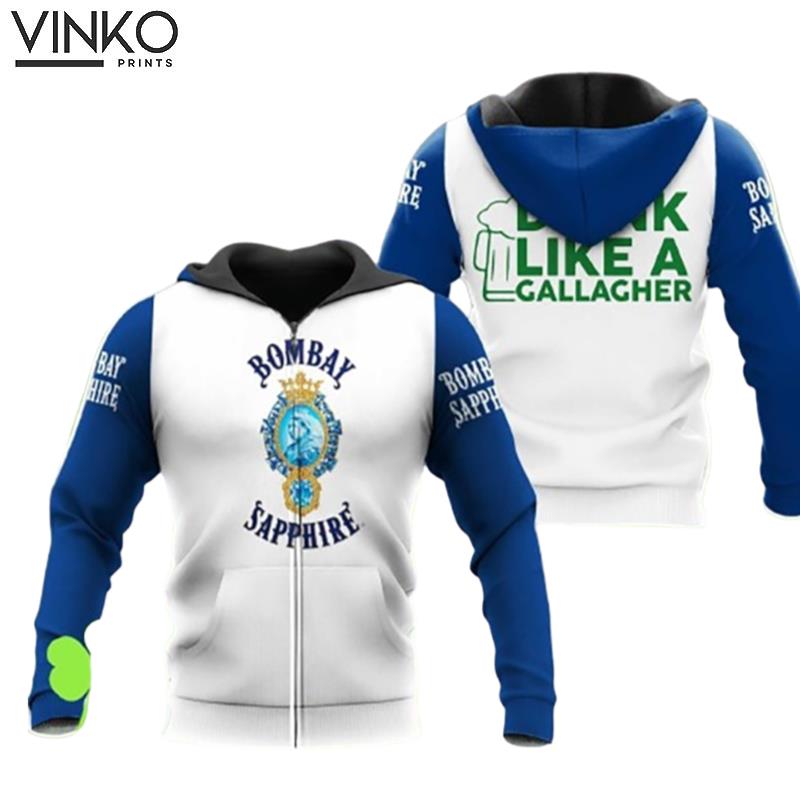 Bombay Sapphire Drink Like A Gallagher Patrick Day Hoodie