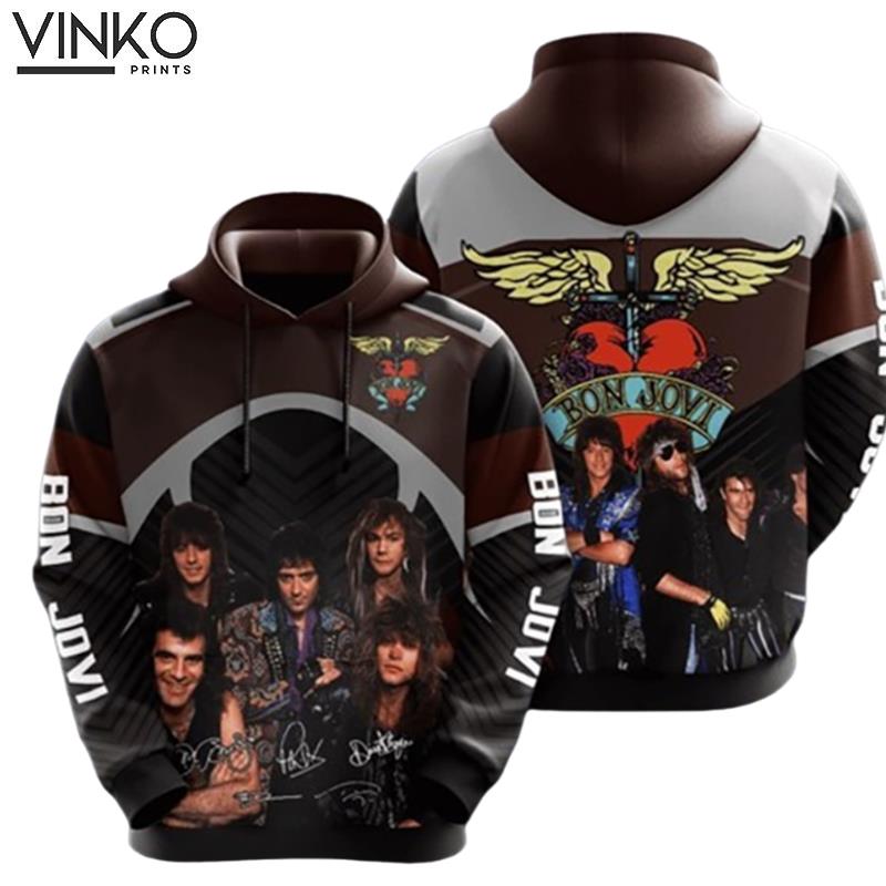 Bon Jovi Signature Design Hoodie