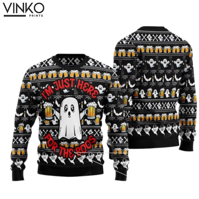 Boo Beer Ugly Christmas Sweater