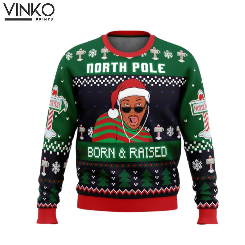 Born and Raised Fresh Prince of BelAir Ugly Christmas Sweater