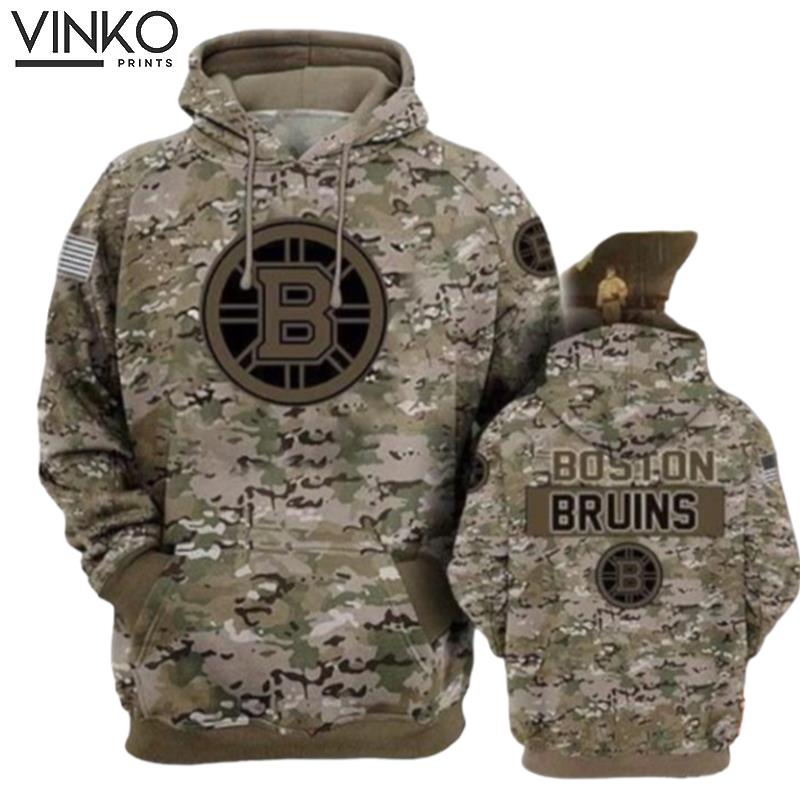 Boston Bruins Camouflage Veteran Hoodie