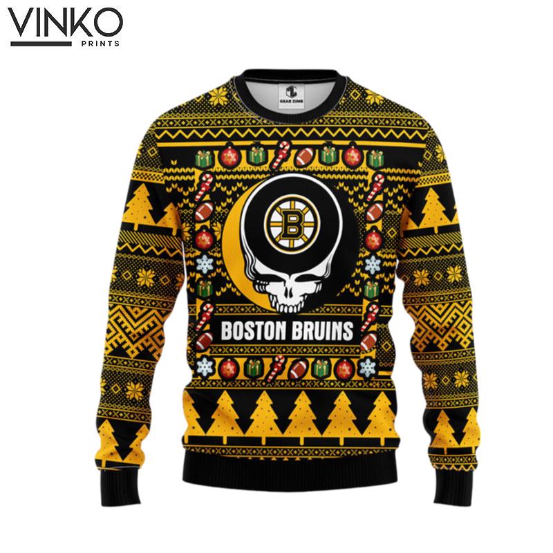 Boston Bruins Grateful Dead Ugly Ugly Christmas Sweater