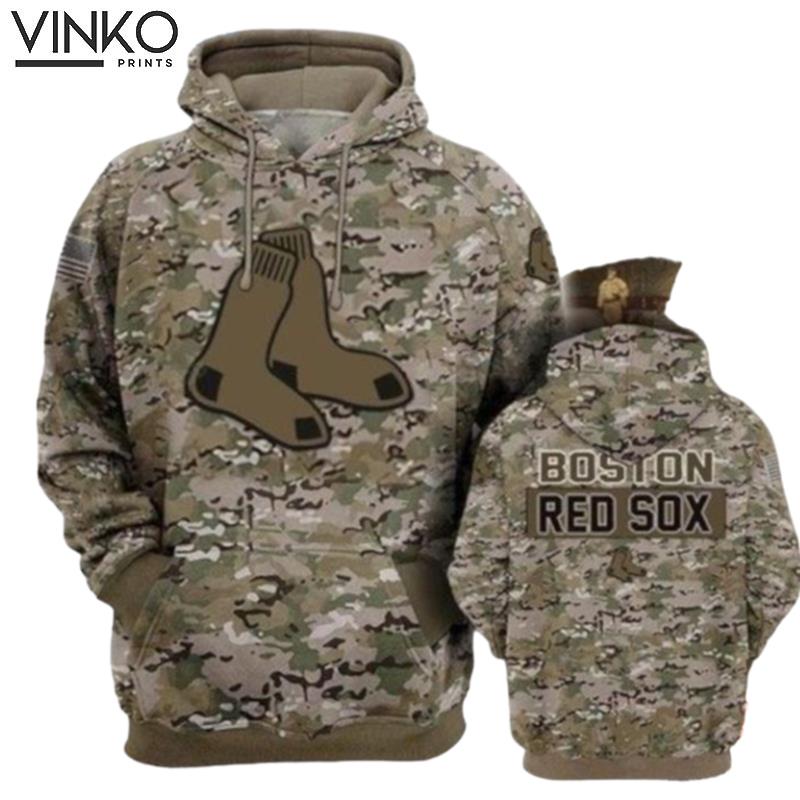 Boston Red Sox Camouflage Veteran Hoodie