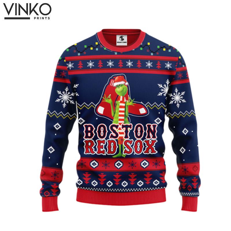 Boston Red Sox Grinch Ugly Christmas Sweater