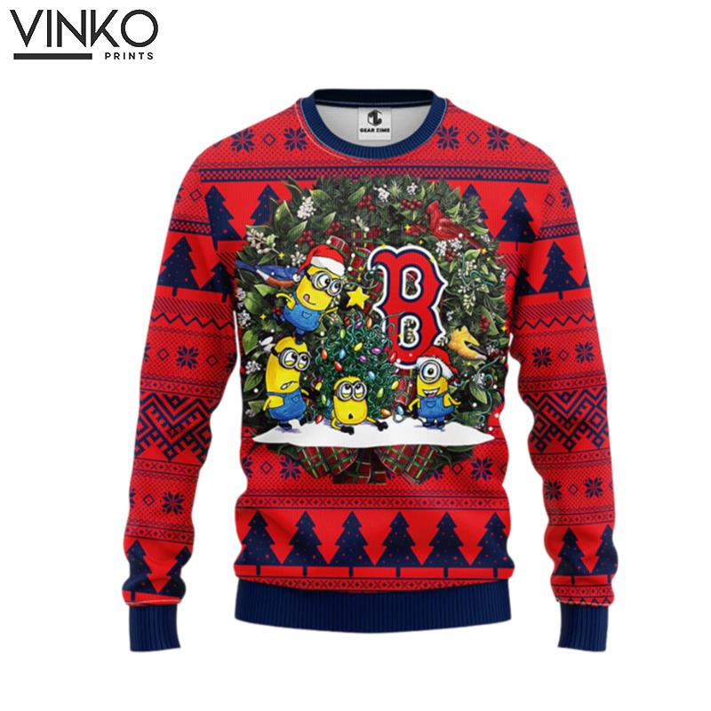 Boston Red Sox Minion Ugly Christmas Sweater